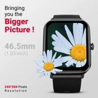 Fire-Boltt Ninja Call Pro Plus Smart Watch 1.83 inch with Bluetooth Calling, AI Voice Assistance, 120 Sports Modes IP67 Rating, 240 * 280 Pixel High Resolution (Black) - Black