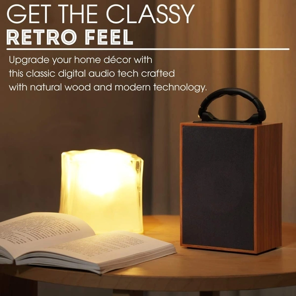 Target SP-T6 Antique Wooden Look Wireless Speaker 5Hrs Play Time (BROWN)