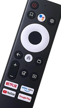 VEV Sansui Smart TV Remote With Netflix Prime Video YouTube Google Play Function Control Compatible With Sansui Smart TV (BLACK)