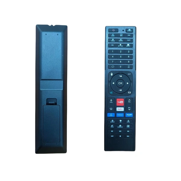 VEV Assembeled Market Smart Led Tv & Willett Smart Tv Remote With Netflix Hotstar Youtube Function Compatible For Assembeled Market Smart Led Tv & Willett Smart TV (Black)