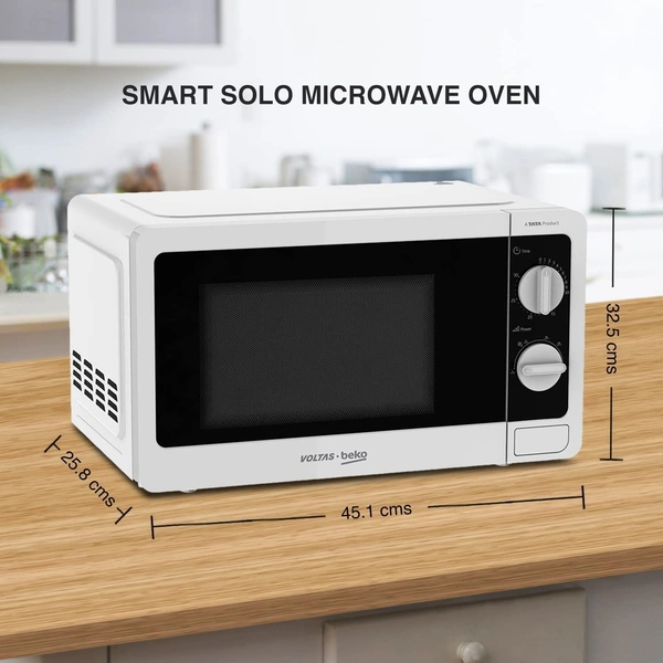 Voltas beko Voltas Beko, A Tata Product MS20MPW10 20L, 700W Smart Solo Microwave Oven (White)