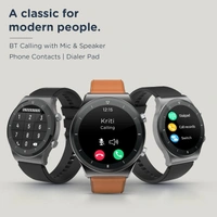 PEBBLE Pebble Revo Smartwatch, 1.3"(3.3cm) HD Touchscreen, Bluetooth Calling, Smart Watch with Rolling UI & Dual Button Technology, Spo2, Heart Rate & Temperature Monitoring (Brown) - Bourbon