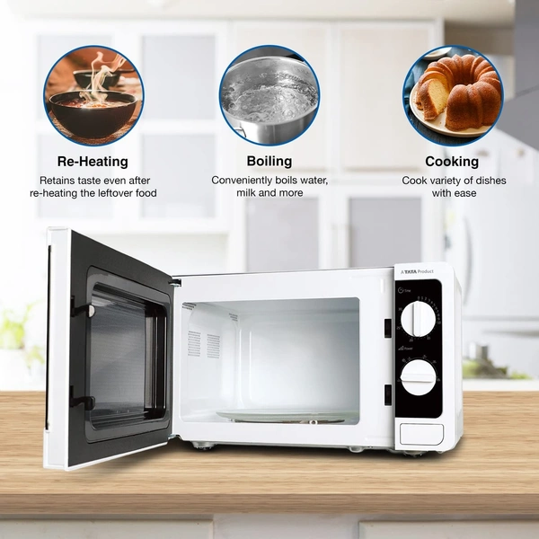 Voltas beko Voltas Beko, A Tata Product MS20MPW10 20L, 700W Smart Solo Microwave Oven (White)