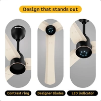 ATOMBERG Atomberg Renesa Halo Smart Celling Fan 1200mm BLDC Ceiling Fan With IoT & Remote | 5 star | High Air Delivery | Low Noise Operation | LED Speed Indicator | Sleek Design | 2+1  Year Warranty | (SeaSand Ivory & Black) - SeaSand Ivory & Black