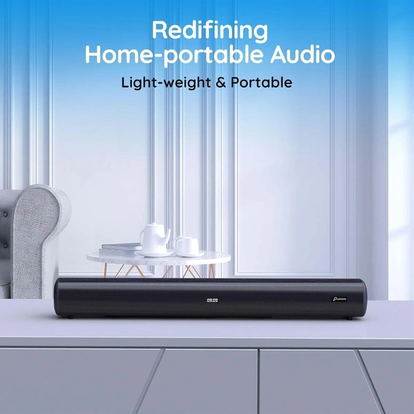 PEBBLE Pebble Arena 4 40W Bluetooth Soundbar with Deep Bass, 2.0 Channel Cinematic Surround Sound, Wall Mountable, Home Theater Speaker for TV (ARENA 4)
