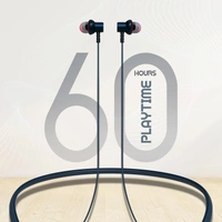 Target BT-170 in Ear Wireless Neckband Bluetooth Headphones with 60H Playtime, Type-C Quick Charging (10 Mins = 18H) Magnetic Touch, Rich Sound, Built-in Mic, Universal Bluetooth Compatibility