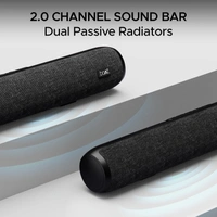 boat boAt AAVANTE BAR 600 Bluetooth Soundbar with 25W RMS Signature Sound, 2.0 Channel with Dual Passive Radiators, Upto 7 Hours Playback & Multi Connectivity (Jade Black)