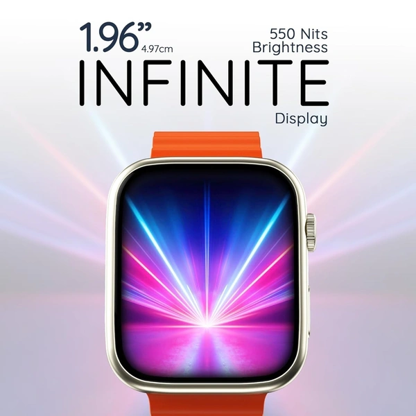 PEBBLE Pebble Trio 1.96" Infinite Display BT Calling Smartwatch, Health Suite, Health Suit, Multi Sports, Multiple Watch Faces, AI Voice Assistance, Smart Calculator, Alaram & Notification