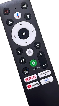 VEV Panasonic Bluetooth Voice Remote Control Compatible with Panasonic Smart TV Remote With Voice - Hot Keys Netflix, Prime Video, YouTube and Hotstar Function (Black)