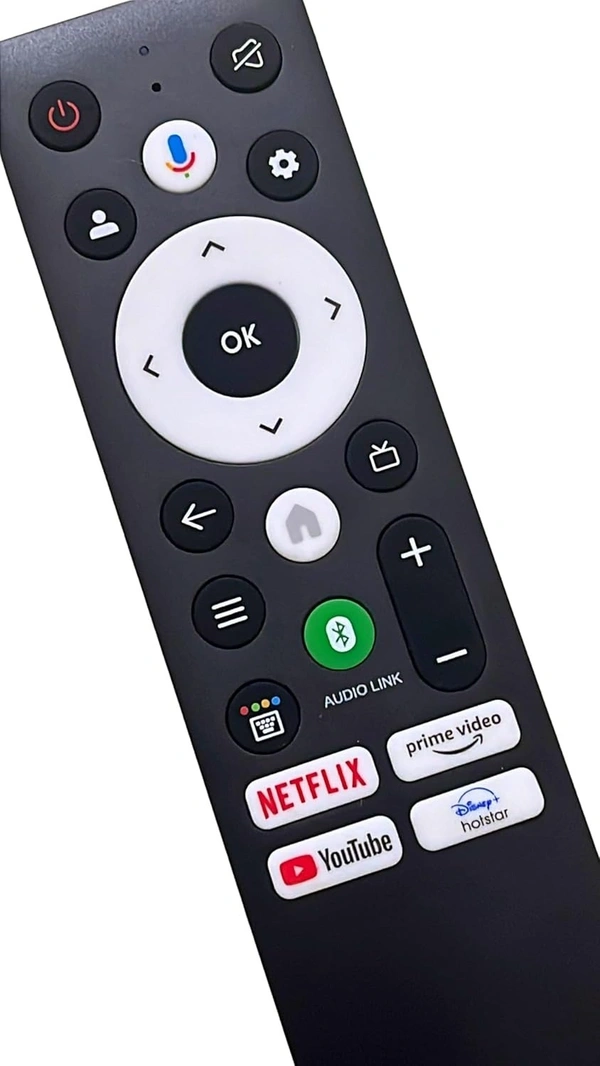 VEV Panasonic Bluetooth Voice Remote Control Compatible with Panasonic Smart TV Remote With Voice - Hot Keys Netflix, Prime Video, YouTube and Hotstar Function (Black)