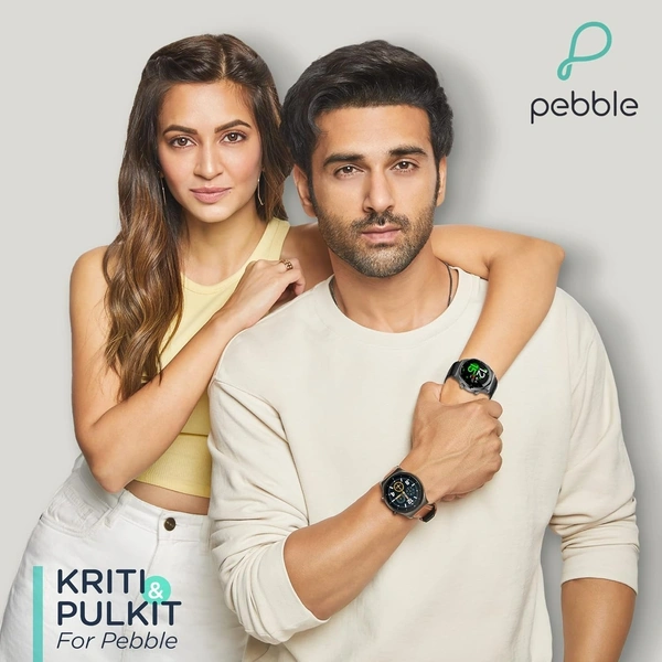 PEBBLE Pebble Revo Smartwatch, 1.3"(3.3cm) HD Touchscreen, Bluetooth Calling, Smart Watch with Rolling UI & Dual Button Technology, Spo2, Heart Rate & Temperature Monitoring (Brown) - Bourbon