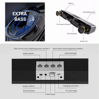 RD SP-12 Smart Portable Stereo Wireless Soundbar Bluetooth V5.0 Connectivity 20 Watts 2.0 Sound Treble Extra Bass Speaker Supports TF/SD Card/USB/AUX 8 Hours Playback Time IPX4 Waterproof (Black)