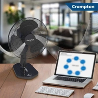 Crompton HighSpeed Torpedo 400-MM 125 Watts Table Fan - Black