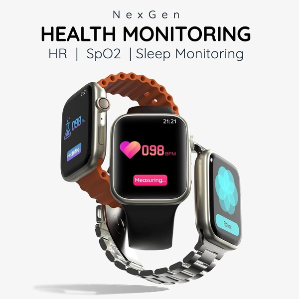 PEBBLE Pebble Trio 1.96" Infinite Display BT Calling Smartwatch, Health Suite, Health Suit, Multi Sports, Multiple Watch Faces, AI Voice Assistance, Smart Calculator, Alaram & Notification