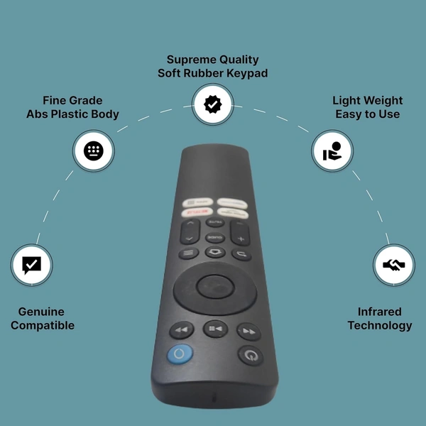VEV Redmi Smart Fire TV Remote Compatible with Redmi Smart Fire TV - with Hotkeys of Prim Video, Netfix, Amazon Music and Easy APPS Access