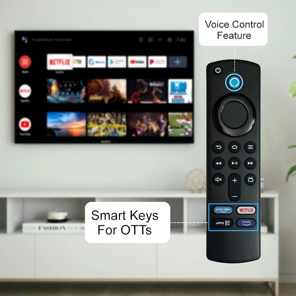 VEV Fire Stick Remote Compatible With Fire Stick 3RD GEN (Voice Function Available) Pairing Required Before Use (AF-V2)