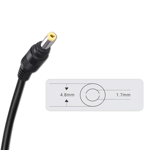 Zebronics ZEBRONICS ZEB-LA481718565H 65W Laptop Adapter with 4.8x1.7mm Connectors (Black)