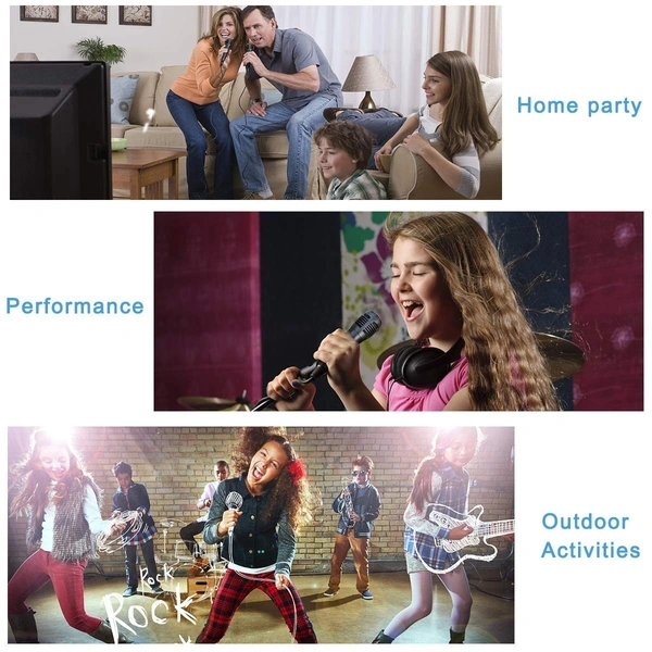 Target MC-100 Wired Dynamic Karaoke Microphones, Handheld Wired Uni-directional Vocal Microphone with 10ft XLR to 6.35mm Audio Cable for Karaoke Machine/Family Entertainment/Birthday Party/Classroom Use (BLACK)