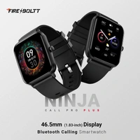 Fire-Boltt Ninja Call Pro Plus Smart Watch 1.83 inch with Bluetooth Calling, AI Voice Assistance, 120 Sports Modes IP67 Rating, 240 * 280 Pixel High Resolution (Black) - Black