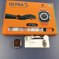 ULTRA 3 Ultra Smart Watch With 7 in 1 Straps 2.01 Infinite Display BT Calling Sports Mode Fitness 7 Belt for Men & Women Smartwatch (7 Multicolor Strap, Free Size)