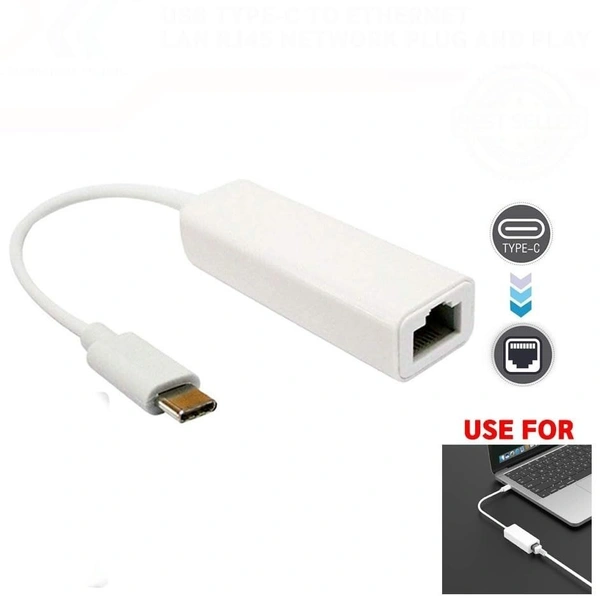 VEV USB 2.0 Ethernet Lan Adapter Type C to RJ45 Network LAN Adapter Up to 10/100Mbps, For Windows/Mac/Linux