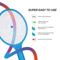 Nippo  NIPPO Guard Rechargeable Mosquito Bat, Fast Charging, 500mAh Lithium-Ion Battery, Shock-Proof (Blue)