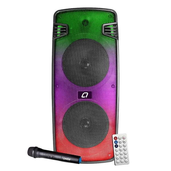 Artis MS304 40W Wireless Bluetooth Party Speaker with FM/USB/Aux in/TF Card & Wireless Mic (Black)