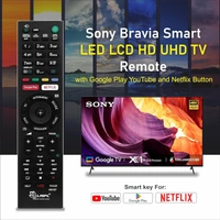 LRIPL Remote Control for Sony Smart LED LCD HD UHD TV with Google Play YouTube and Netflix Button (Black)