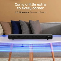 PEBBLE Pebble Arena 4 40W Bluetooth Soundbar with Deep Bass, 2.0 Channel Cinematic Surround Sound, Wall Mountable, Home Theater Speaker for TV (ARENA 4)
