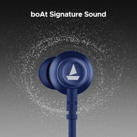boAt Rockerz 111 Up to 40 Hours Playtime, Dual Device Pairing, ENx Tech, Beast Mode, ASAP Charging, BTv5.3, IPX5, Type-C Interface & Magnetic in Ear Buds Bluetooth Wireless Neckband (Deep Blue) - Navy Blue
