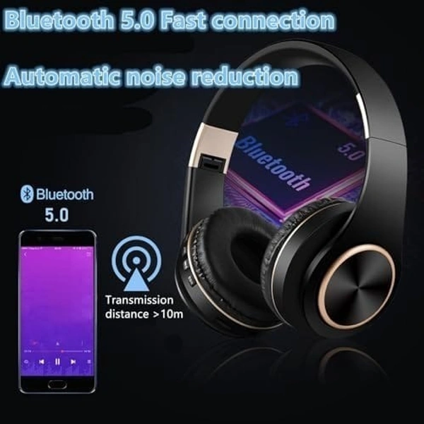 Target HB-T10 Wireless Headphone 22H Playtime, Type-C Charging, Built-In Mic, Universal Bluetooth Compatibility (BLACK)