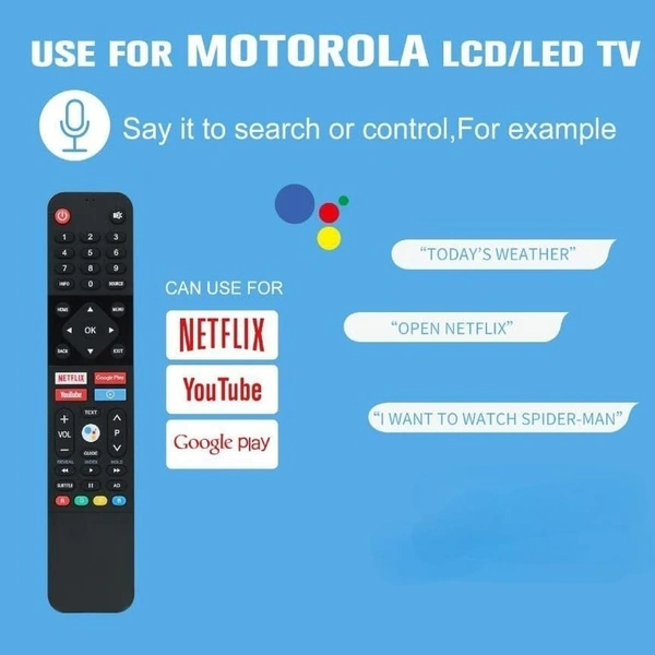 VEV itel Smart TV Remote With Netflix YouTube Google Play Function Compatible For Itel Smart Smart TV (Black)