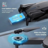VEV E88 Pro Drone with 4K Camera – WiFi FPV, 1080P HD Dual Camera, Foldable RC with Altitude Hold, Visual Positioning, Auto Return, and App Control – High-Performance 4K Quality (Black)
