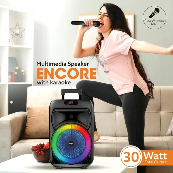 TARGET Target SB-221 Wireless Speaker PowerFul Sound Professional Party Speaker Deep Bass Output Wired Mic With Remote (BLACK)