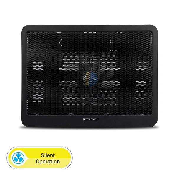 Zebronics  Zebronics Zeb- NC1200 USB Powered Laptop Cooling Pad with 125mm Fan, Pass Through USB Connector and Blue LED Lights