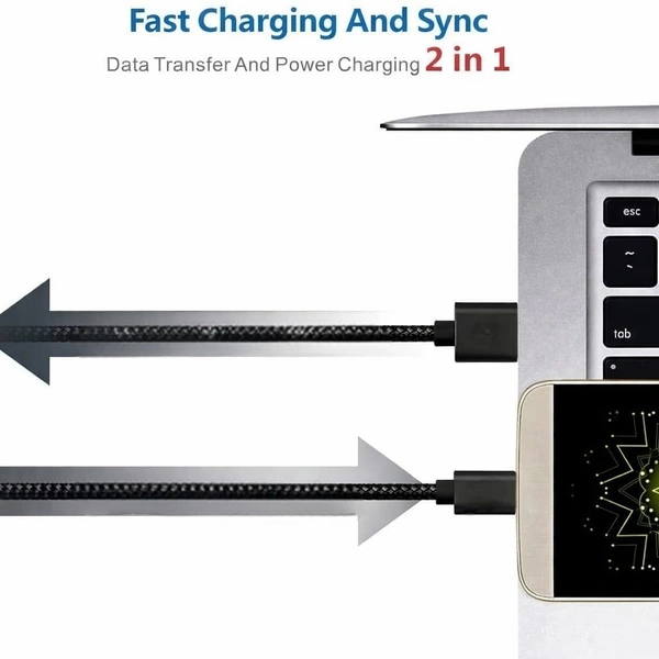 LEBON Lebon M-2 | 75w Type-C Data Cable 2 Mtr | Metal Cable Charger Cable | Fast Charging USB Type-C Cable | Compatible For Smart Phone | Fast Charging Sync Cable