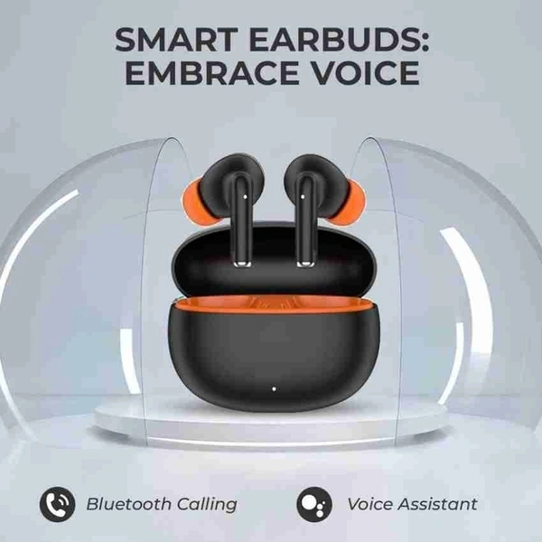 Airdopes Boat airdopes G-009 true wireless earphone with 13 mm drivers immersive sound. Fast charging, iwp technology. Type C charging. Integrated controls with One press voice assistant, total playback 24 hrs, ENx technology, IPXS water resistance, instant response touch control, In buit mic. - Green