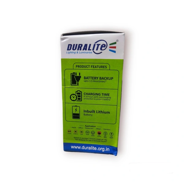 Duralite Rechargeable Emergency LED Bulb - 9W (Cool Day Light) Voltage Surge Protection