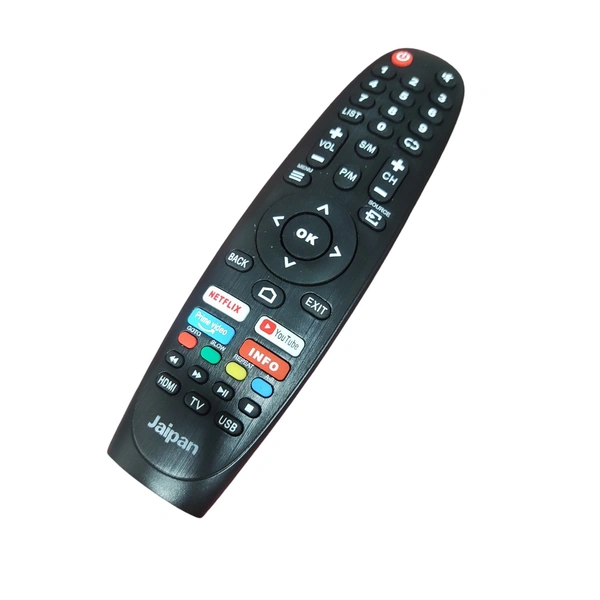 Jaipan  Jaipan Remote TV with Netflix, YouTube, Prime Video | Compatible Remote for Jaipan TV 32" (Black)