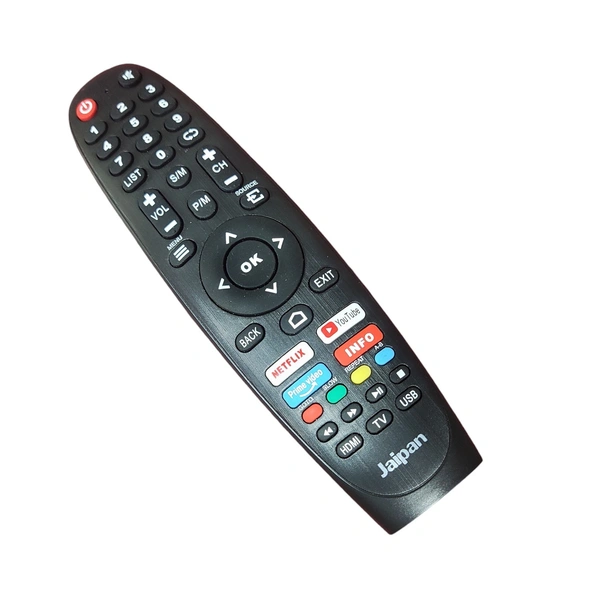 Jaipan  Jaipan Remote TV with Netflix, YouTube, Prime Video | Compatible Remote for Jaipan TV 32" (Black)