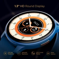 BoAt boAt LUNAR CALL Smartwatch | 1.3"(3.3cm) Display | BT Calling, Bilingual, 100+ Sports Mode (Sapphire Blue)