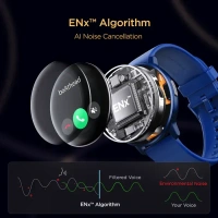 BoAt boAt LUNAR CALL Smartwatch | 1.3"(3.3cm) Display | BT Calling, Bilingual, 100+ Sports Mode (Sapphire Blue)