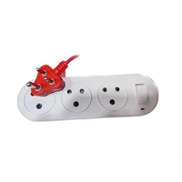 Nirvan Mini  Spike Superssor Power Strip 1 Switch & 3 Socket (White)