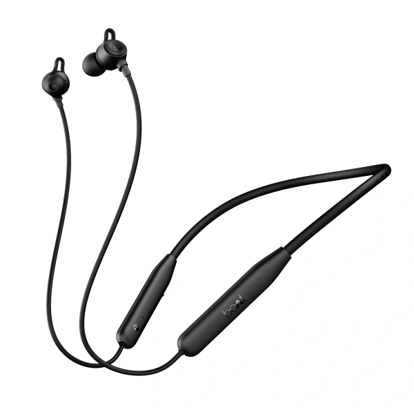 BOAT boAt Rockerz 200 Wireless Earphone with 60H Playback, ASAP™ Charge, BEAST™ Mode, ENx™ Technology (BLACK))