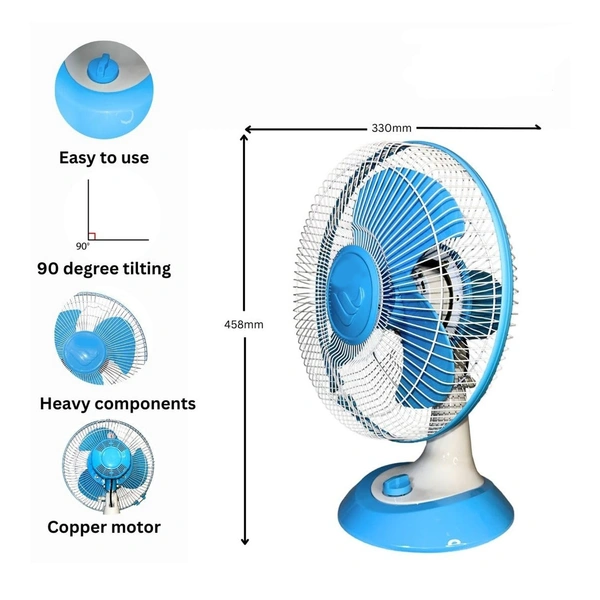 Royal Oscillating 300MM Table Fan (Blue)