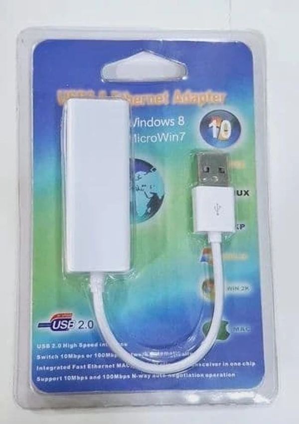 VEV USB 2.0 Ethernet Lan Adapter USB To RJ45 Network LAN Adapter Up To 10/100Mbps, For Windows/Mac/Linux