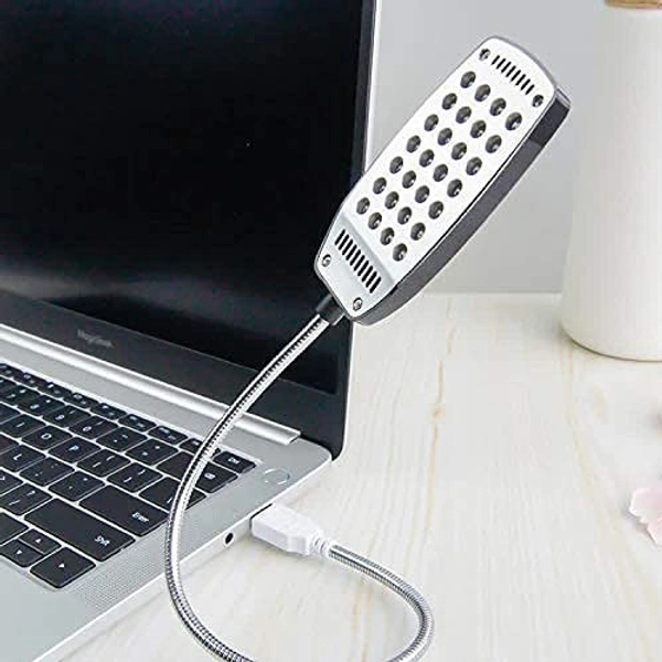 VEV YK-28 LED USB 5V White Light Flexible Ultra Bright Desk Reading Book Lamp for Power Bank Laptop Notebook Computer PC (Multicolour)