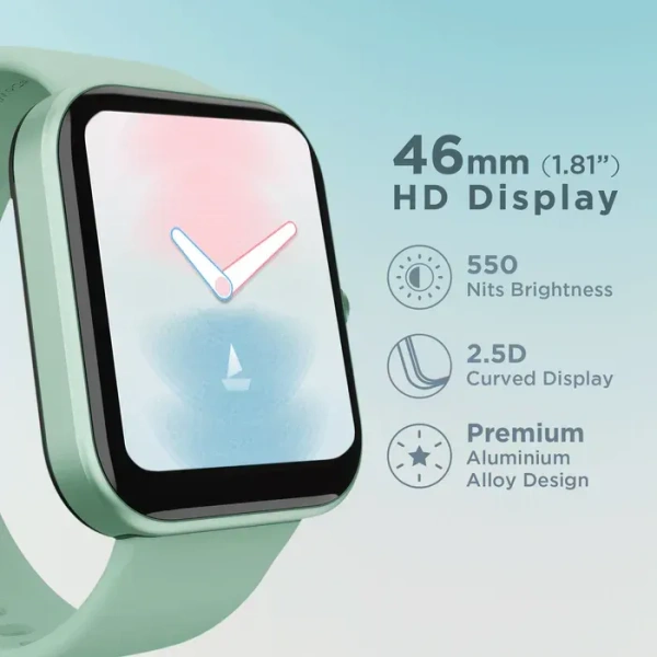 Boat boAt Wave Arcade with 1.81 inch HD Display and Bluetooth Calling Smartwatch (Mint Green) - Mint Green