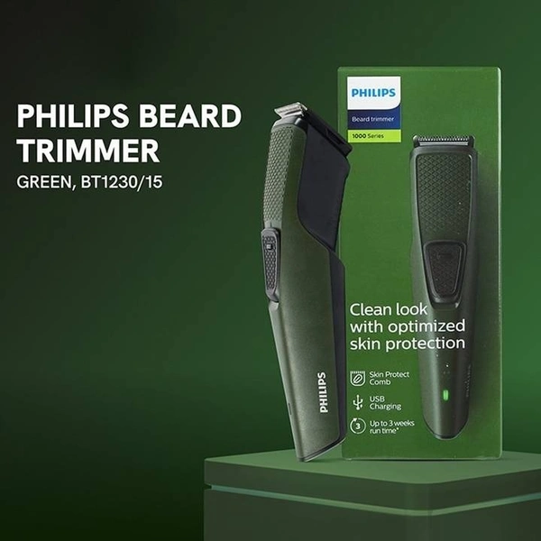 PHILIPS Philips BT1230/15 Beard Trimmer (Green, 45W, BT1230/18) - Green