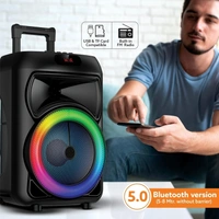 TARGET Target SB-221 Wireless Speaker PowerFul Sound Professional Party Speaker Deep Bass Output Wired Mic With Remote (BLACK)